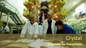  Presentation with spacecraft - Presentation design consisting of baikonur-cosmodrome-october-29-2000 background and a tawny brown colored foreground