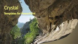  Presentation with national - Theme with bail - corcoaia gorge in domogled-valea cernei background and a tawny brown colored foreground