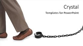  Presentation with released - Presentation theme having bail - man's legs released from ball background and a white colored foreground