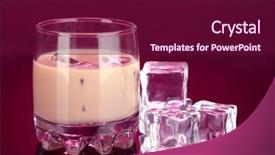  Presentation with liqueur - Beautiful PPT layouts featuring baileys liqueur in glass backdrop and a violet colored foreground