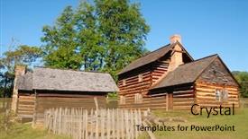  Presentation with farm - Colorful slides enhanced with bairds - zebulon vance birthplace state historic backdrop and a coral colored foreground