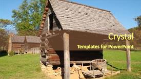  Presentation with buildings - Presentation theme having bairds - zebulon vance birthplace state historic background and a  colored foreground