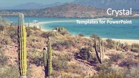  Presentation with california - Presentation theme having baja california landscapes background and a teal colored foreground