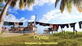  Presentation with law of the sea - Slide set enhanced with bajau - sea gypsy village at kalapuan background and a tawny brown colored foreground