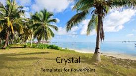  Presentation with malaysia - Presentation theme enhanced with bajau - sea gypsy village at kalapuan background and a gold colored foreground