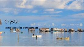  Presentation with gypsy cart - Slides consisting of restaurant in a public venue background and a gray colored foreground