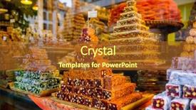  Presentation with sweets - Cool new presentation with bake sale - oriental sweets at the market backdrop and a tawny brown colored foreground