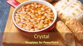  Presentation with beans - Amazing slides having baked-beans-classic-american-staple backdrop and a tawny brown colored foreground