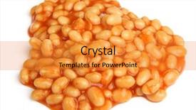  Presentation with sauce - Presentation design with baked beans in tomato sauce background and a gold colored foreground