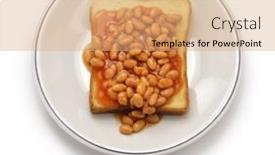  Presentation with beans - Slide set enhanced with baked-beans-on-toast-english background and a coral colored foreground