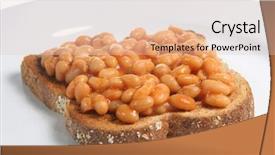  Presentation with beans - Presentation theme featuring baked beans on wholemeal toast background and a lemonade colored foreground