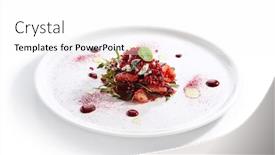  Presentation with ice cream - Colorful PPT theme enhanced with baked-beet-salad-with-citrus backdrop and a white colored foreground