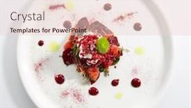  Presentation with ice cream - Colorful presentation design enhanced with baked-beet-salad-with-citrus backdrop and a lemonade colored foreground