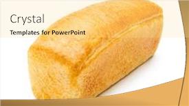  Presentation with baker kneading dough homemade bread - Presentation design featuring baked-block-bread-isolated background and a blonde colored foreground