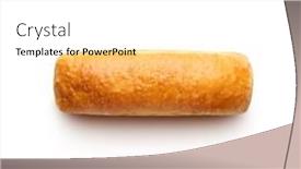  Presentation with corn - Presentation design featuring baked-block-corn-bread-isolated background and a white colored foreground