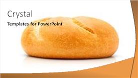  Presentation with roll - Beautiful slide set featuring baked-bread-roll-isolated backdrop and a white colored foreground