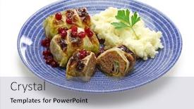  Presentation with cabbage - Theme featuring baked-cabbage-rolls-finnish-cuisine background and a seafoam green colored foreground