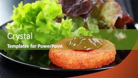  Presentation with camembert - Slide deck consisting of baked-camembert-with-cranberry-sauce background and a tawny brown colored foreground