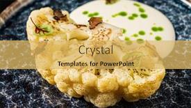  Presentation with cauliflower - Audience pleasing slides consisting of baked-cauliflower-with-herbs backdrop and a  colored foreground