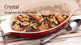  Presentation with baked puff pastry bacon - Amazing slide deck having man hands washing a sponge backdrop and a gray colored foreground