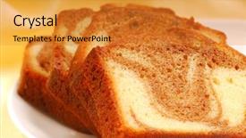  Presentation with cinnamon - Slides featuring baked cinnamon swirl pound cake background and a  colored foreground
