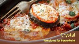  Presentation with eggplant - Cool new PPT theme with baked-eggplant-or-aubergine backdrop and a tawny brown colored foreground