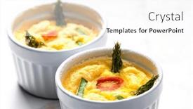  Presentation with onion - PPT theme enhanced with baked-eggs-with-green-asparagus background and a white colored foreground