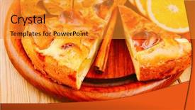  Presentation with baked pies - Amazing theme having amazing tropical beach of panagia backdrop and a teal colored foreground