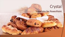  Presentation with danish pastry - Colorful presentation theme enhanced with baked goods - assortment of pastry backdrop and a  colored foreground