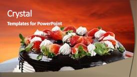  Presentation with bakery - Presentation enhanced with baked goods - bakery background and a crimson colored foreground