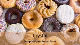  Presentation with japanese new year above view - Amazing theme having baked goods - lots of donuts - different backdrop and a coral colored foreground