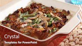  Presentation with thanksgiving - Audience pleasing slides consisting of baked-green-beans-with-caramelized backdrop and a tawny brown colored foreground