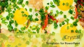  Presentation with baking - Slide set featuring baked-mixed-vegetables-and-eggs background and a yellow colored foreground