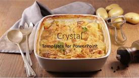  Presentation with potato - PPT theme enhanced with baked-potato-with-cheese background and a yellow colored foreground