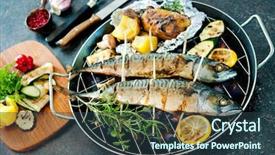  Presentation with coal - Amazing presentation theme having baked potatoes on stone backdrop and a tawny brown colored foreground