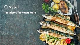  Presentation with coal - Presentation theme consisting of baked potatoes on stone background and a gray colored foreground