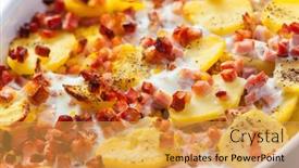  Presentation with bacon - Slide deck enhanced with baked-potatoes-with-bacon background and a yellow colored foreground