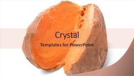  Presentation with potato - PPT layouts consisting of baked sweet potato on white background and a coral colored foreground