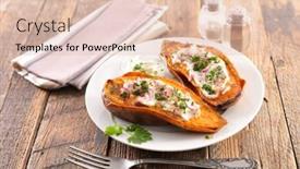  Presentation with sweet potato - Cool new slides with baked-sweet-potato-with-cheese backdrop and a lemonade colored foreground