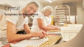  Presentation with team training - PPT layouts featuring baker-apprentice-in-training-bakes background and a lemonade colored foreground