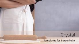  Presentation with baker kneading dough homemade bread - Presentation theme having baker-man-kneading-or-making background and a lemonade colored foreground