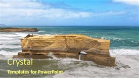  Presentation with cliff - Theme with baker-s-oven-so-called background and a tawny brown colored foreground