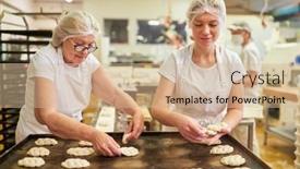  Presentation with yeast - PPT layouts enhanced with baker-team-baking-yeast-plaits background and a coral colored foreground