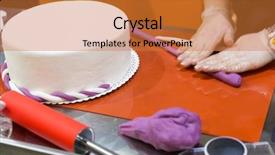  Presentation with dental gum - Audience pleasing presentation theme consisting of baker with gum paste backdrop and a gold colored foreground