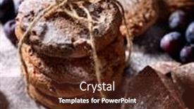  Presentation with food window - Presentation design with bakers-gonna-bake-serving-food background and a tawny brown colored foreground