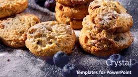  Presentation with food window - Slide set having bakers-gonna-bake-serving-food background and a navy blue colored foreground