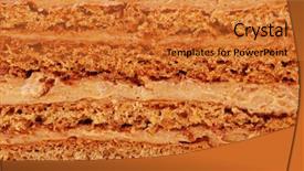  Presentation with cake - Amazing slide set having bakery baked goods - appetizing cake background backdrop and a gold colored foreground