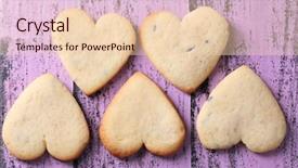  Presentation with skin color natural lavender lemon - Audience pleasing presentation theme consisting of bakery baked goods - lavender cookies on color wooden backdrop and a  colored foreground