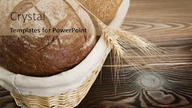  Presentation with bakery - Colorful PPT layouts enhanced with bakery bread border backdrop and a coral colored foreground