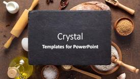  Presentation with baking - PPT theme having bakery-ingredients-for-homemade-bread background and a dark gray colored foreground